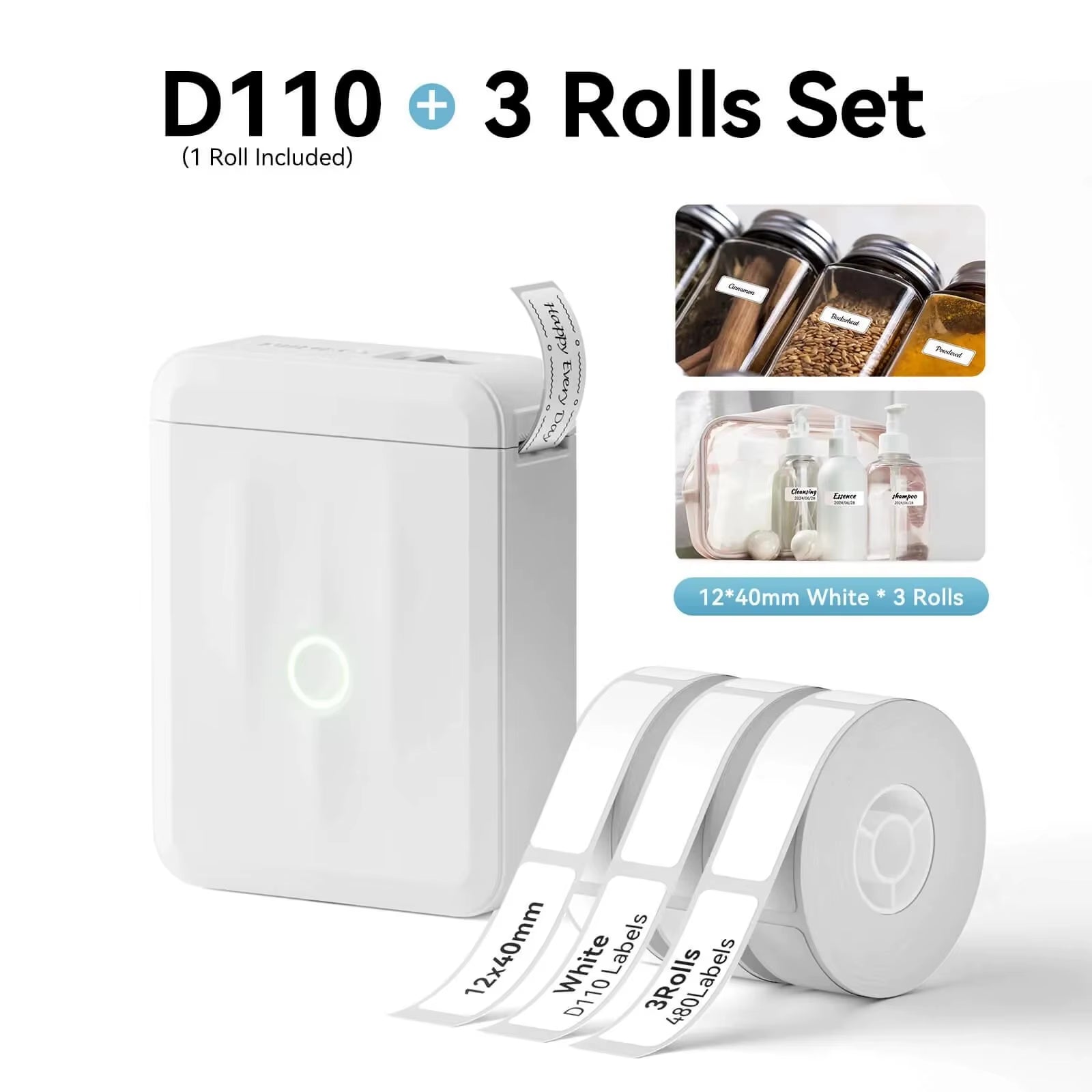 Niimbot D110 Mini Label Printer Pocket Thermal Wireless Adhesive Sticker DIY Name Tag Maker for School Home Office
