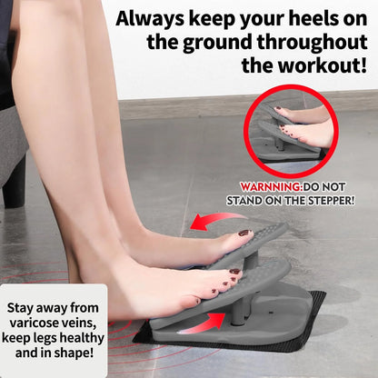 Mini Foldable Leg Exerciser Portable Foot Pedal Exercise Machine under Desk Stepper Exercising Leg Muscles Physical Therapy Leg Exercise Relieves Varicose Veins at Home Office