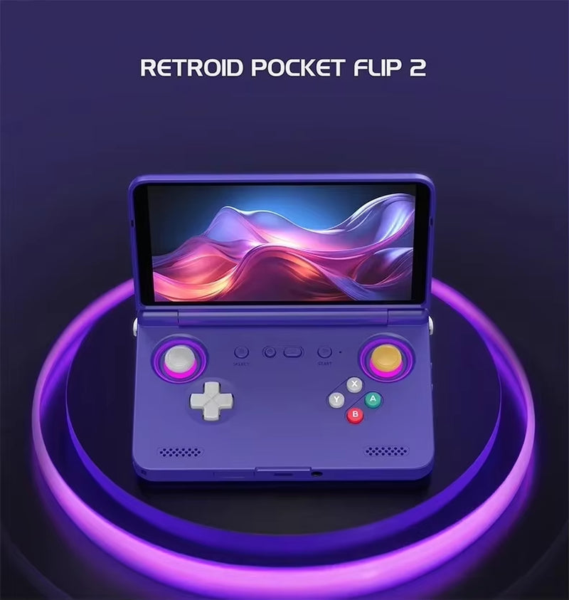 2025  Flip2 Retro Handheld Game Console Android13 5.5 Inch AMOLED Touch Screen Video Player Wifi Bluetooth PSP PS2
