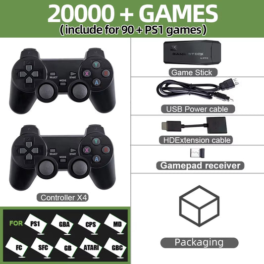 Arcade Video Game Console 4K TV Game Stick with Double Arcade Joysitck Games for Mame/Sega/Ps1/Atari Kid Gift