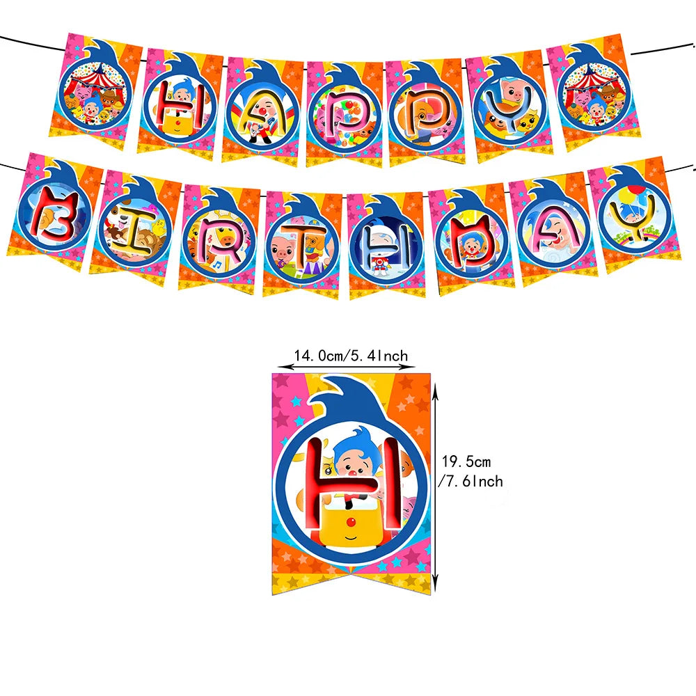 Plim Joker Birthday Party Clown Balloon Banner, Baby Shower, Children'S Favorite Party Supplies