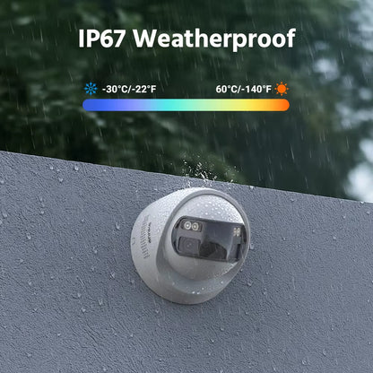 ANNKE 4K 8MP POE Surveillance Camera Dual Lens Outdoor Poe Camera 1/2/4PCS Color Night Vision CCTV Video Security Camera for NVR