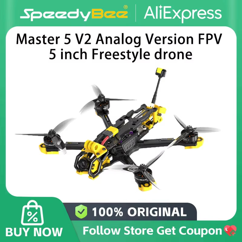 Master 5 V2 Analog Freestyle Drone Set with  F405 V3 Stack 2306 1900KV 6S Motor