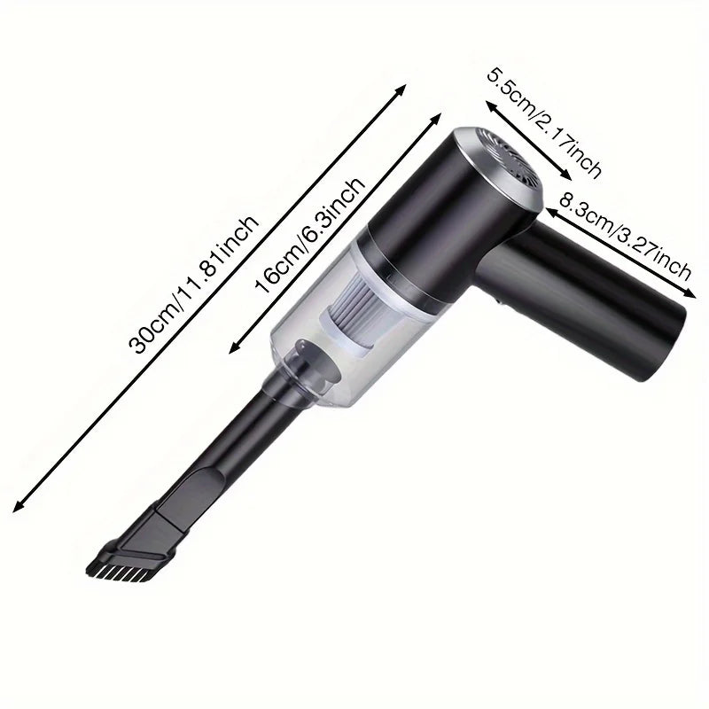 Compact Wireless Vacuum Cleaner with Powerful Suction – Versatile Rechargeable Dust Removal Solution for Computers, Home, and Automotive Cleaning