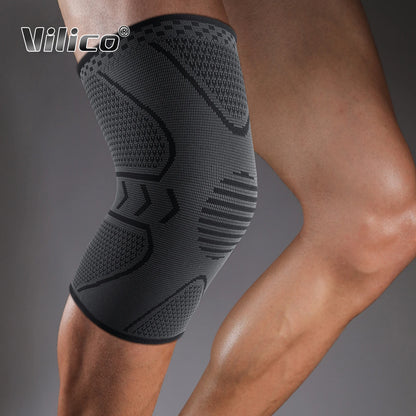 1Piece Fitness Running Cycling Knee Braces Elastic Nylon Knee Brace for Sports Compression Knee Pad Sleeve Basketball Volleyball