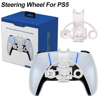 Mini Steering Wheel for PS5 Racing Game Controller Steering Wheel Games Simulation Wheel Auxiliary Replacement Accessories