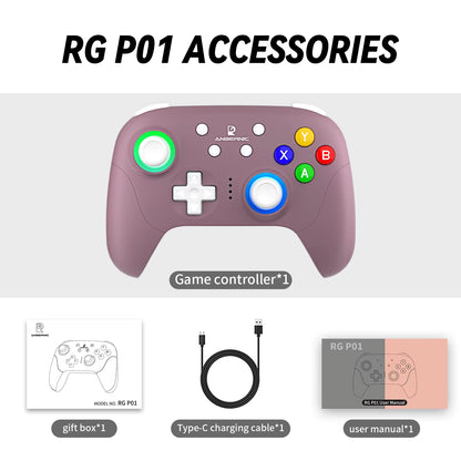 ANBERNIC RG P01 Gamepad Wireless Gaming Controller  Trigger Joystick Macro Key RGB Breathing Light for Switch PC Android IOS