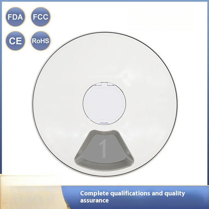 6-Cell Smart Pet Feeder - Bpa-Free Dual Gear System & Mood Music, 24H Timer with Anti-Jam Design for Cats/Dogs, Easy Clean