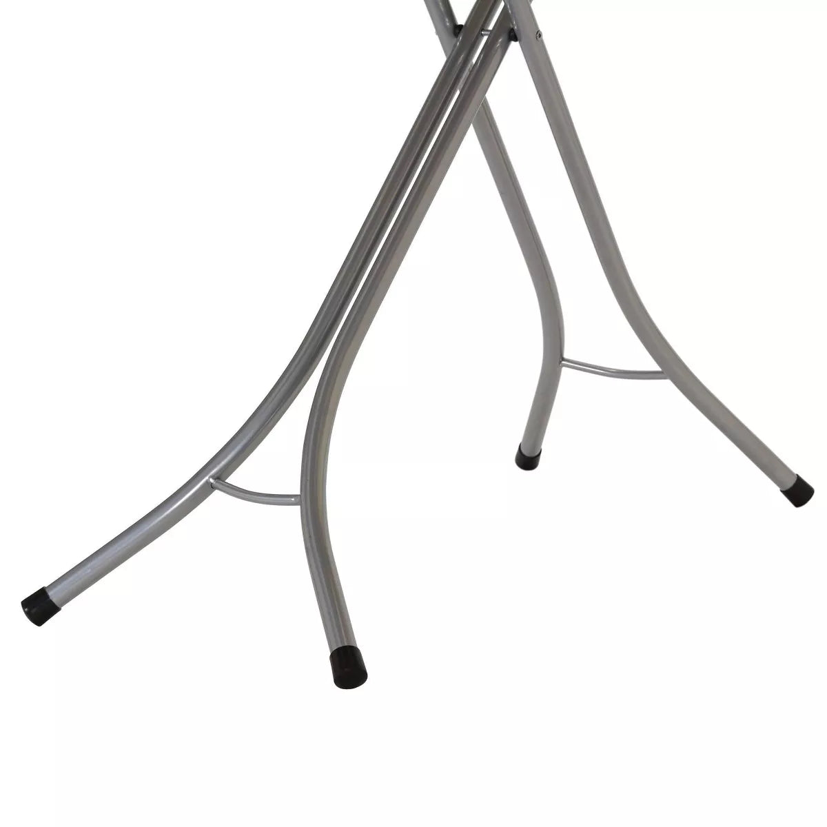 Wide Top Ironing Board with Silver Frame and Silicone-Coated Cotton Cover, Collapsible Design, 49" x 18