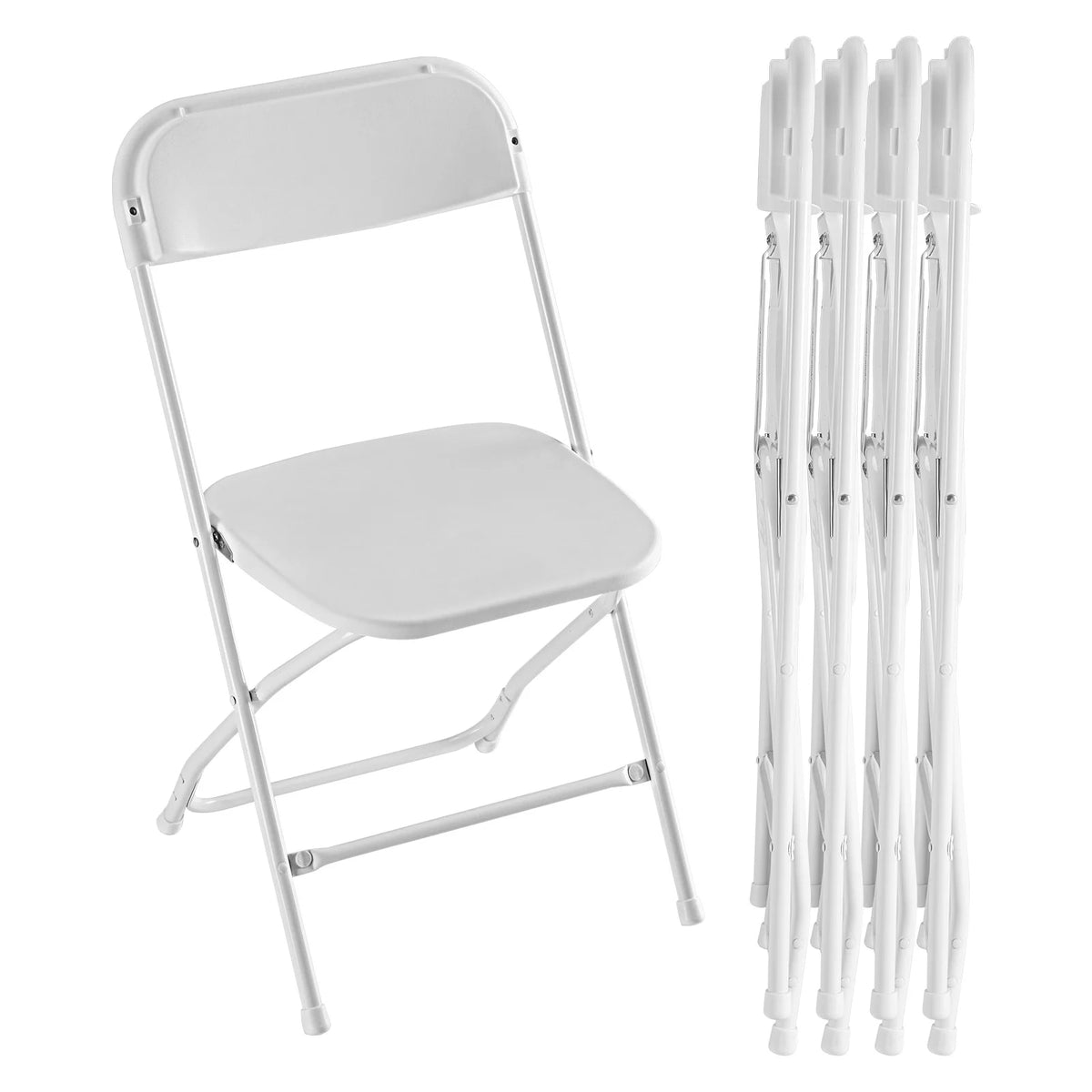 JHK Lightweight Plastic Folding Chairs - 4/6 Pack, 330LB Load Capacity, Versatile for Indoor/Outdoor Use, Ideal for Living Room and Home Office