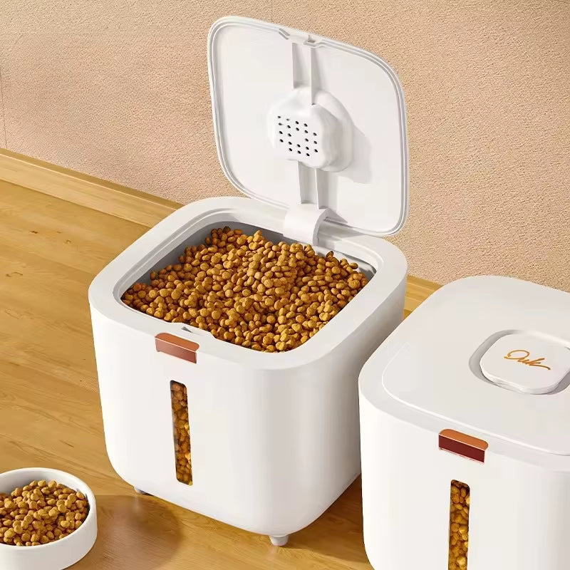 Pet Food Storage Barrel Large Storage Barrel Food Sealed Moisture-Proof Cat Food Barrel Storage Cat Food Dog Food Barrel Pet Foo