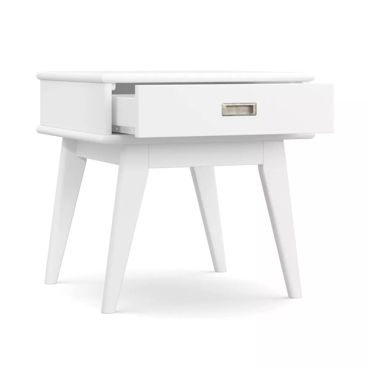 Tierney Mid Century End Table White