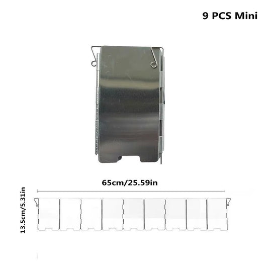 9 Plates Gas Stove Wind Shield Outdoor Camping Picnic Cooking Burner Windproof Screen Aluminum Alloy Wind Screen
