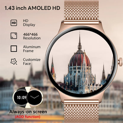 New Ultra Thin Smart Watch Women Screen Always Display Time Sports Bracelet Bluetooth Call Fashion Smartwatch