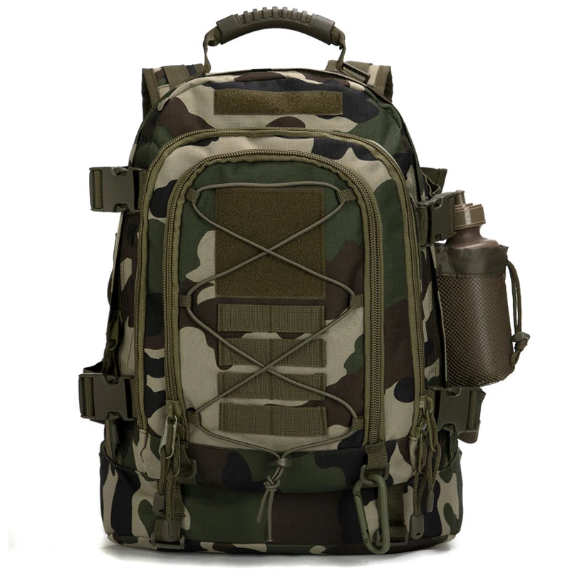 LQARMY 65L Tactical Outdoor Backpack for Men - Large Capacity Military-Grade Rucksack for Hiking, Camping, and Travel