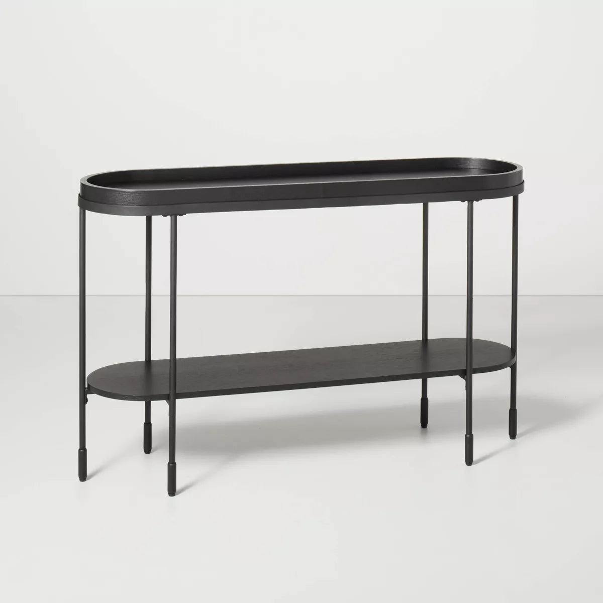 Wood & Metal Console Table - Black 
