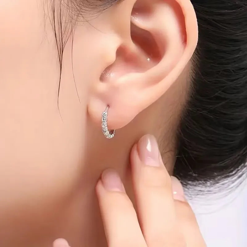 Elegant Compact Zircon Earrings - Versatile Tiny Jewelry for Casual and Formal Attire