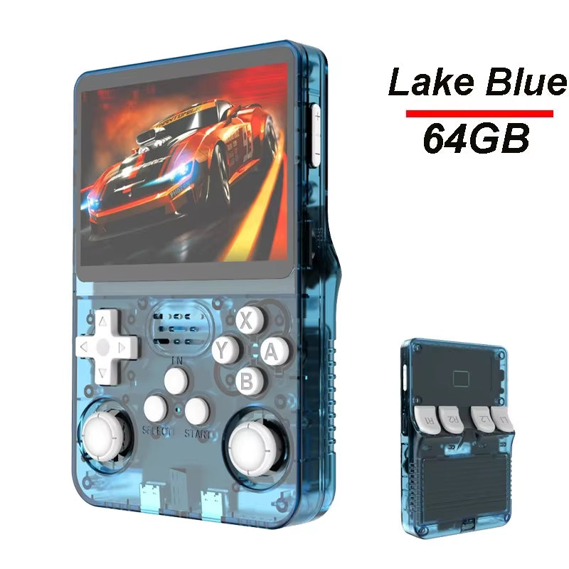 R36S Game Console Linux System 64G Portable Video Consoles 3.5 Inch IPS Screen with Retro Games Pocket Handheld Game Players