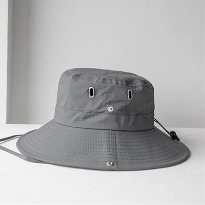 UV Protection Summer Sun Hats for Outdoor Activities - Versatile Fishing, Hunting, Hiking, and Camping Visor Bucket Hat with Neck Flap for Men and Women