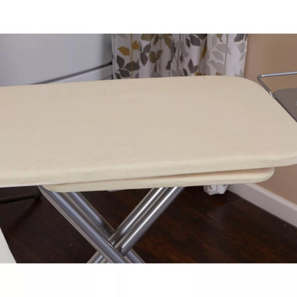 Extra-Wide Ironing Board with Four-Leg Silver Frame