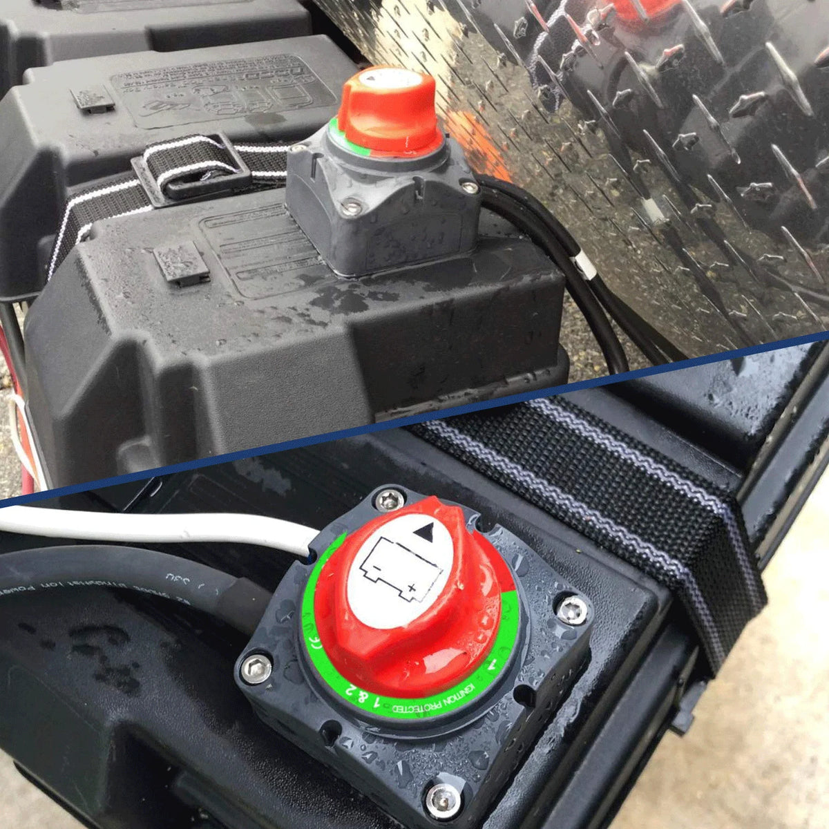 High Current Heavy Duty Battery Disconnect Isolator Switch for 12V-48V Truck, Trailer, and RV Applications