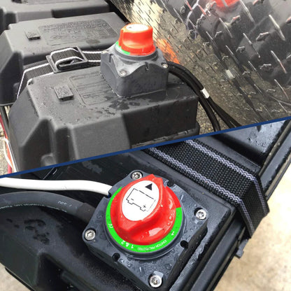 High Current Heavy Duty Battery Disconnect Isolator Switch for 12V-48V Truck, Trailer, and RV Applications