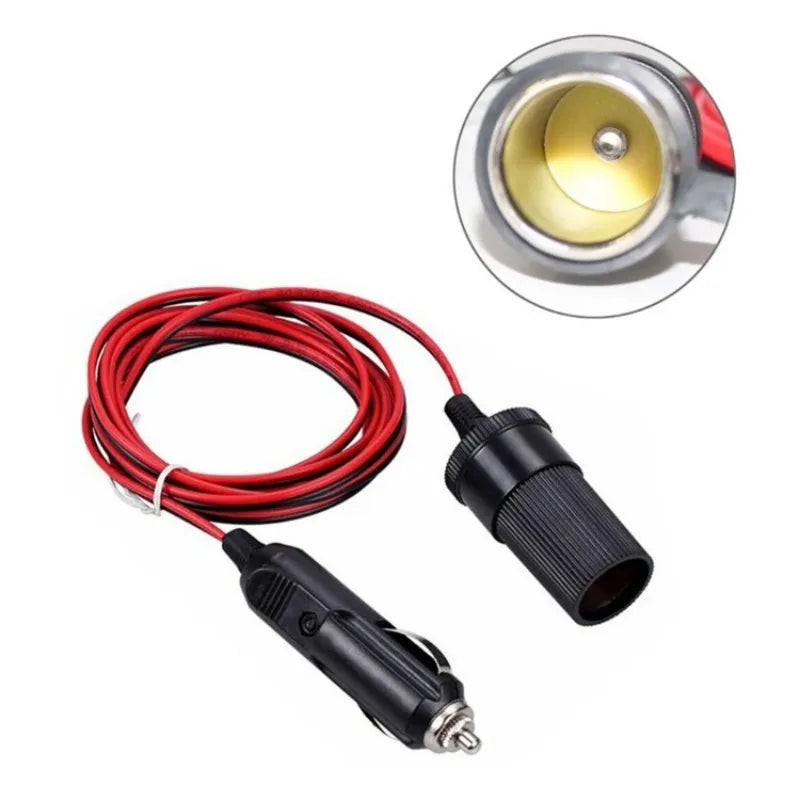 12V Car Cigar Lighter Plug Extension Cable Adapter with Indicator Light - Available in 2M and 5M Lengths