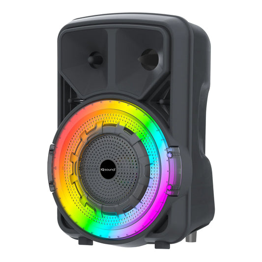 Supersonic Portable Bluetooth 8" Speaker W TWS, FM Radio & Vol-Mic Controls (IQ-5708DJBT)