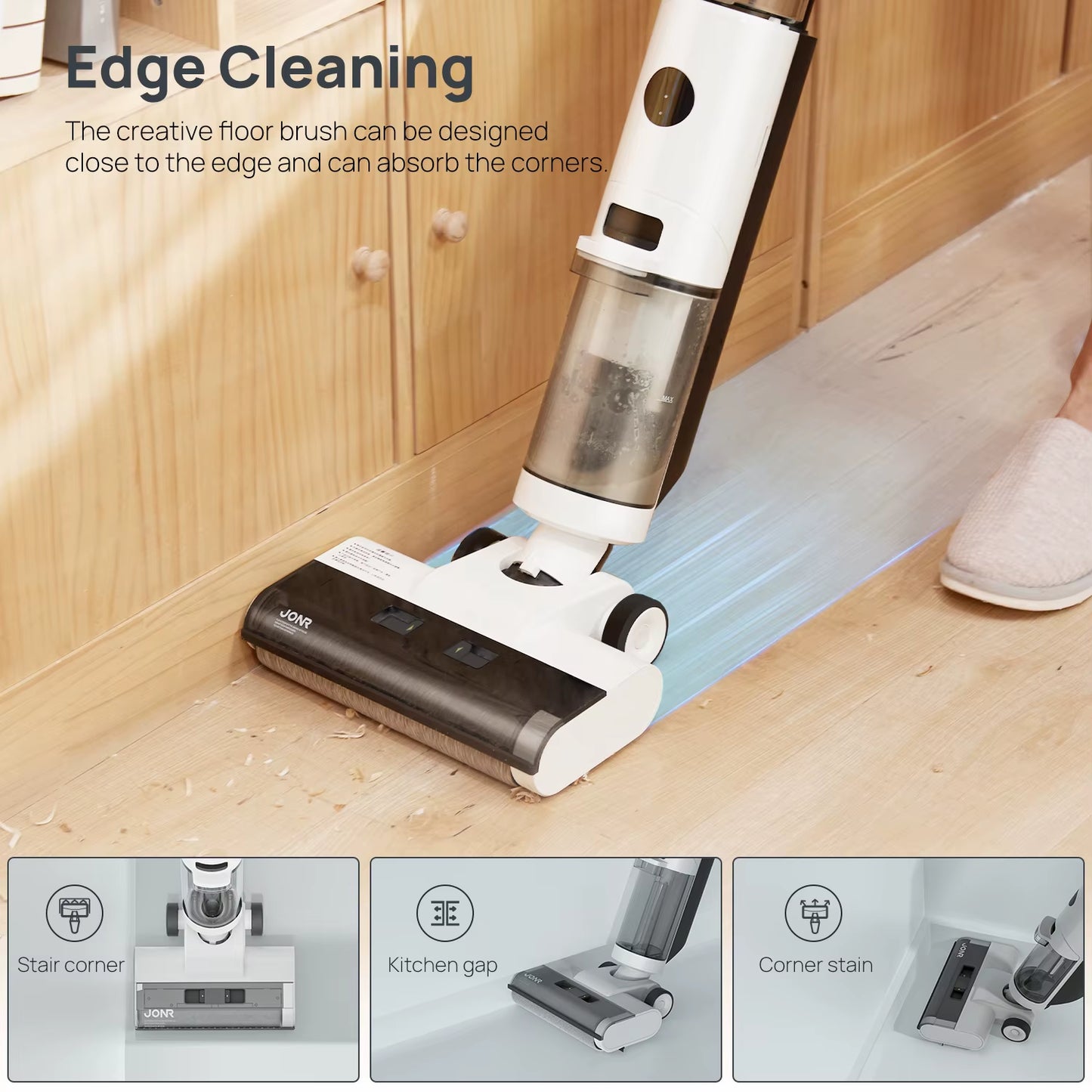 ED12 Wet Dry Smart Vacuum Washing Cleaner Wireless Washing Floor Cleaner/Mop Water