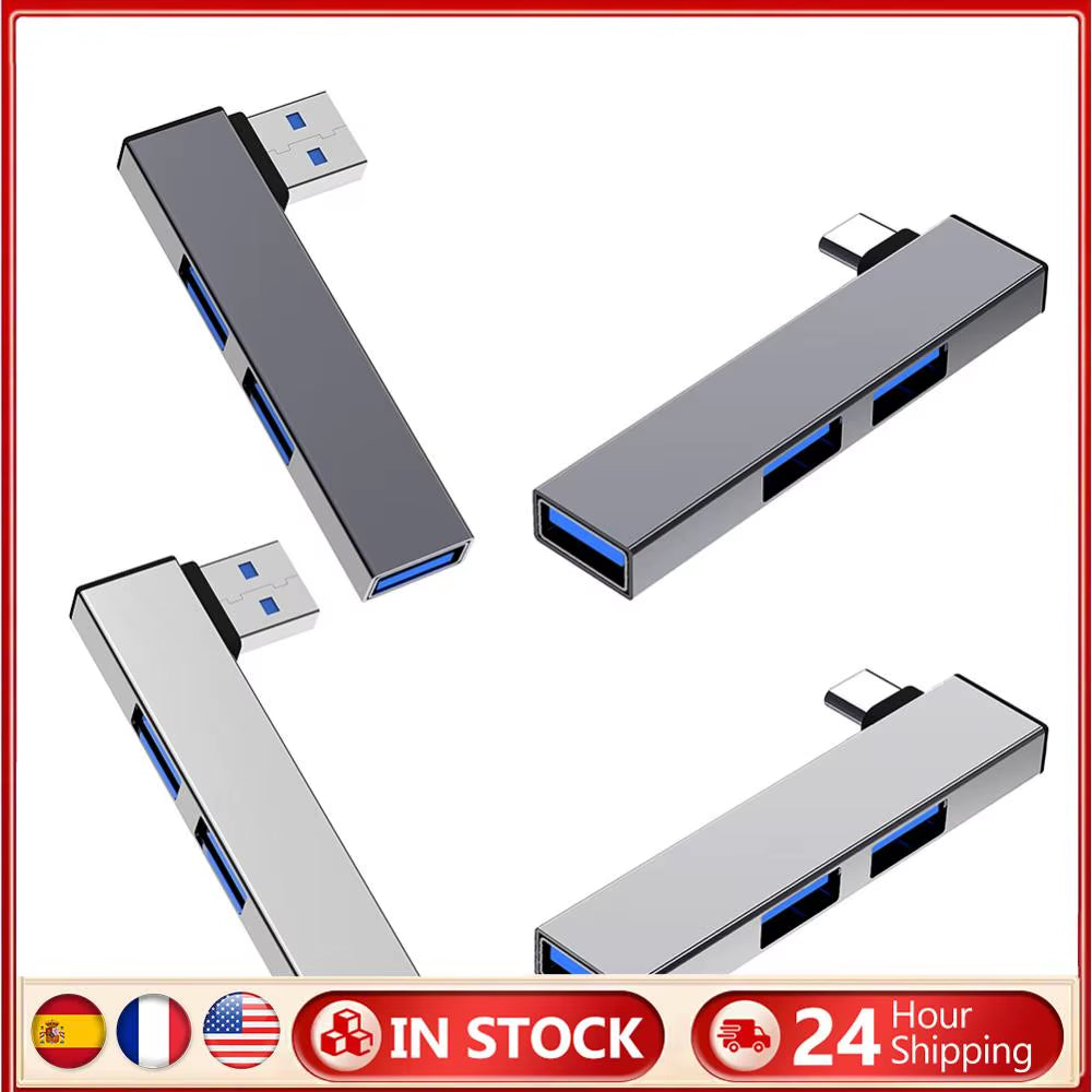 3 in 1 USB Docking Station OTG USB 3.0/Type-C 3.0 to 3 USB USB HUB Type C HUB Speed 5.0Gbps 3 Port for PC Computer Laptop