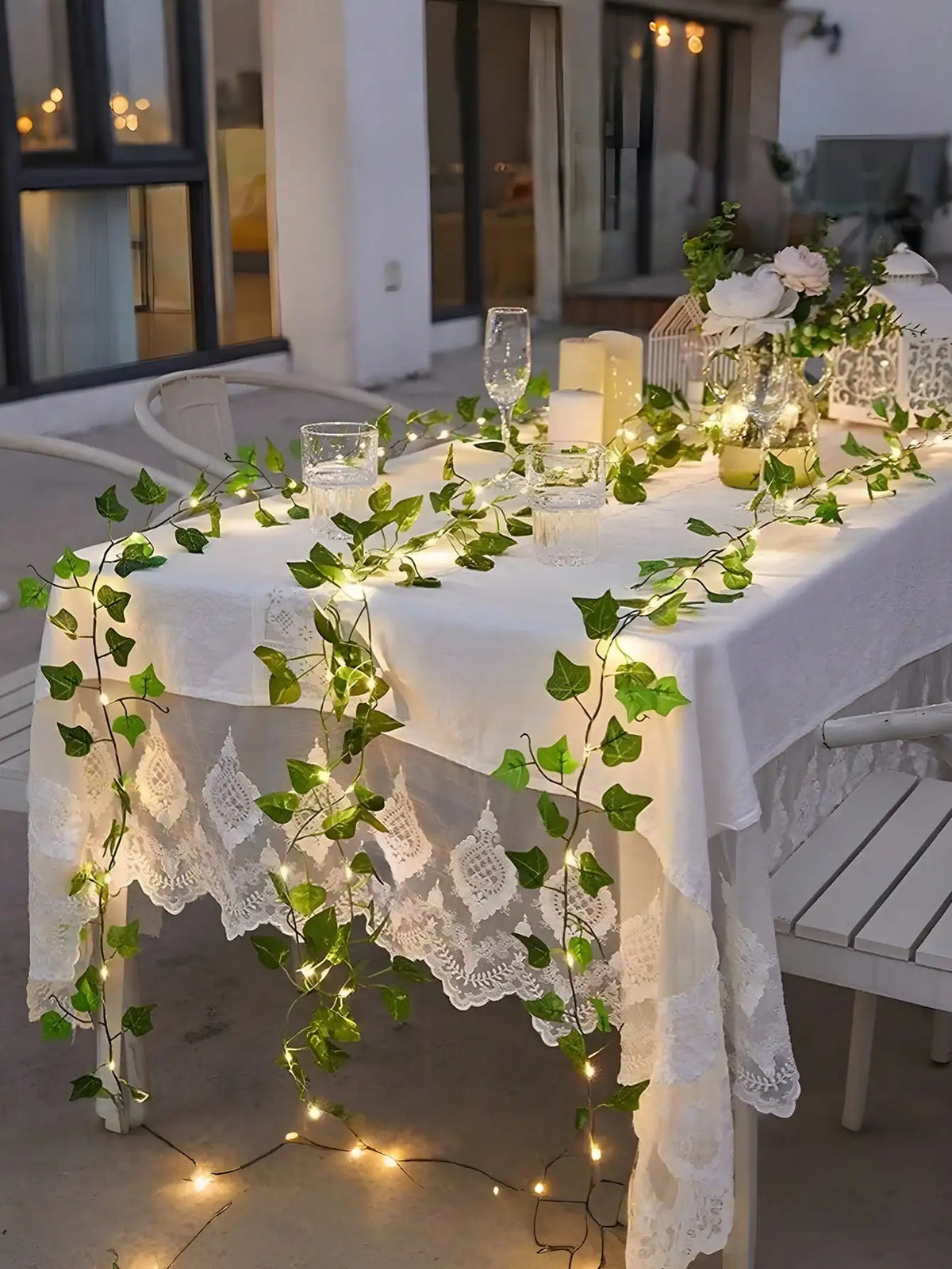 32.81 Ft Battery-Powered 100 LED Ivy String Lights with Leaf Design for Home and Garden Decor, Ideal for Bedrooms, Walls, and Parties