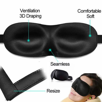 3D Padded Sleep Mask - Soft Eye Blindfold for Travel and Relaxation, Enhancing Comfort and Eye Health