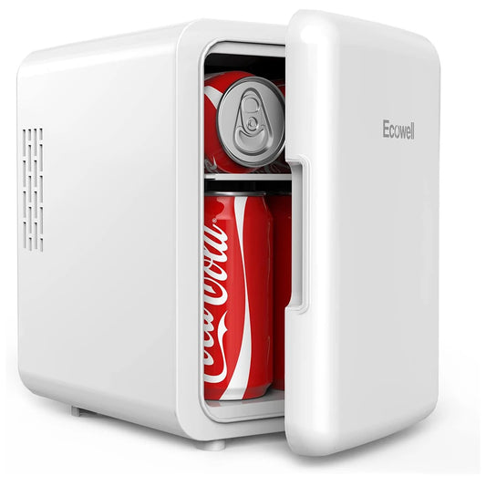 Mini Fridge for Bedroom 4L/6 Can Skincare Fridge AC/DC Portable Compact Small Refrigerator for Office Dorm Car Desk for Skin Care Makeup Cosmetic
