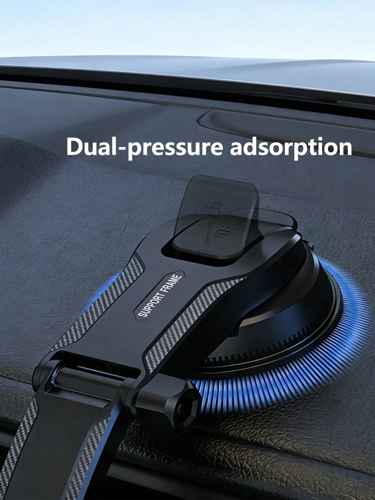 Car Phone Holder with Automatic Suction Cup and 360° Rotation - Universal Mount for Windshields, Suitable for Trucks and Sedans, Ideal for Stable Navigation and Smartphone Use