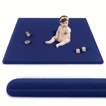 2cm Thick Memory Foam Baby Play Mat - Large Non-Slip Velvet Crawling Rug for Tummy Time and Nursery Use