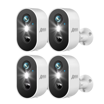 ANRAN 2K Rechargeable Battery Camera 2.4G Wifi Camera Wireless Home Surveillance Security Cameras PIR ,IP65 ,Work with ANRAN App