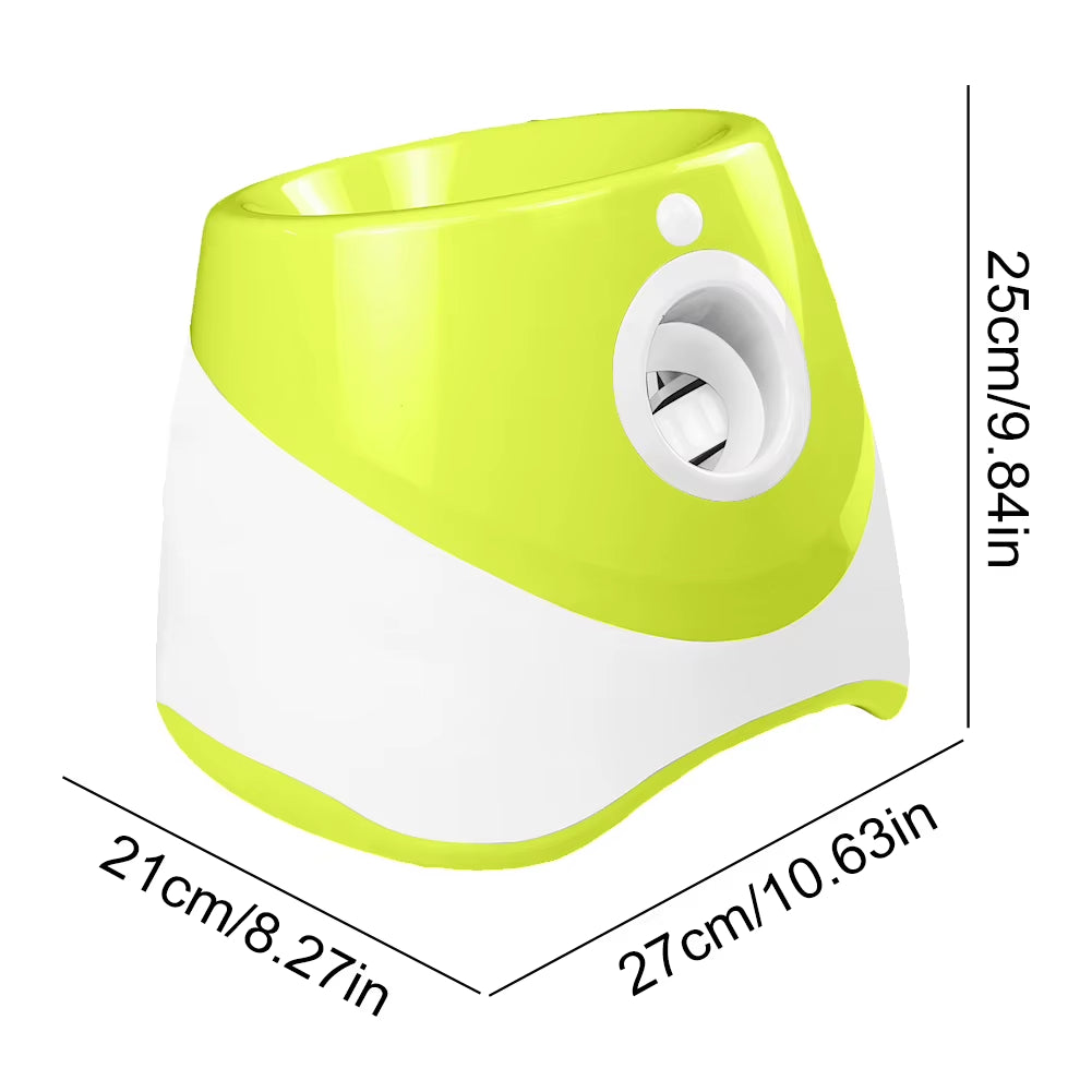 Pet Prime Automatic Dog Ball Thrower Launcher Interative Dog Fetch Machine with 3 Tennis Balls for Indoor/Outdoor Throwing Game