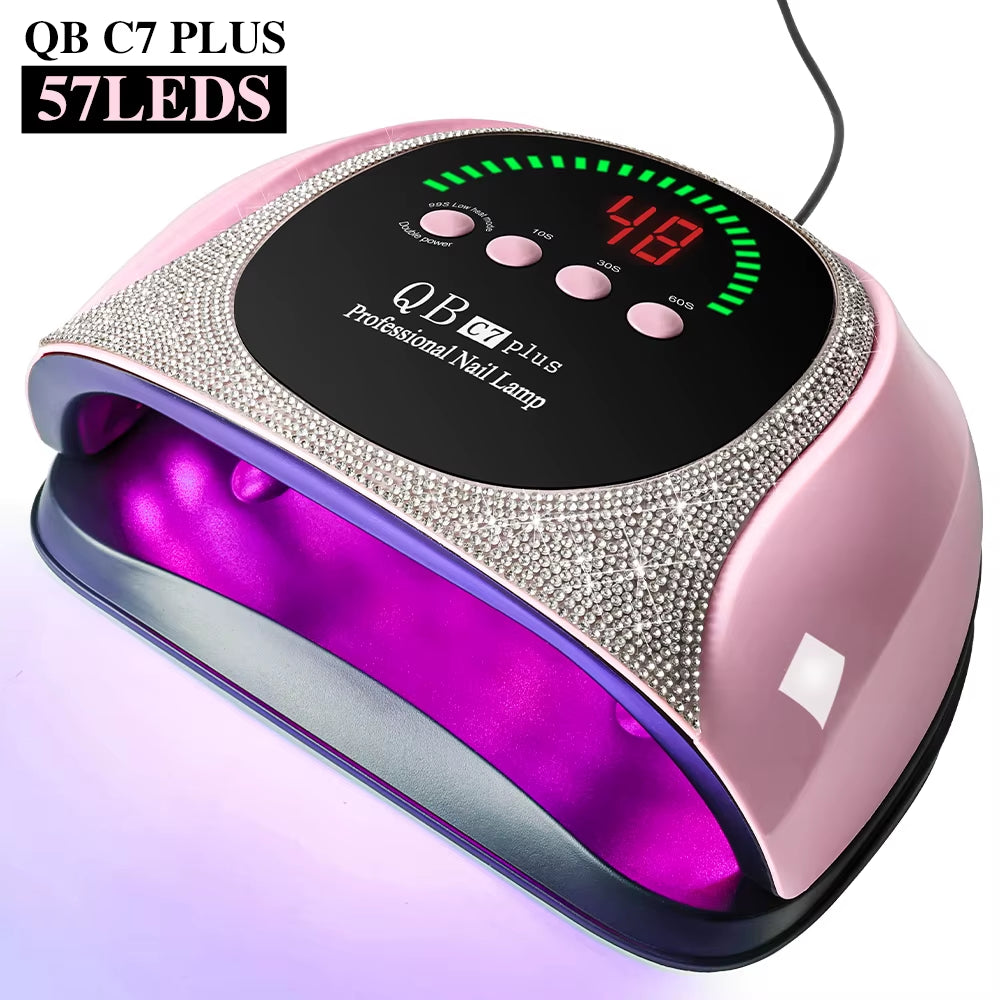 Professional UV/LED Nail Lamp 57 LEDS Quick Drying Gel Polish Curing Light with LCD Display Manicure Equipment for Acrylic Gel