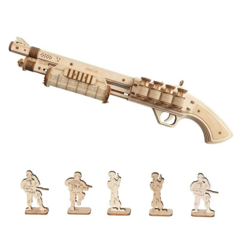 Robotime Rokr Corsac M60 3D Wooden Puzzle Mechanical Model Kit for Children Ages 14 and Up - Ideal Christmas Gift