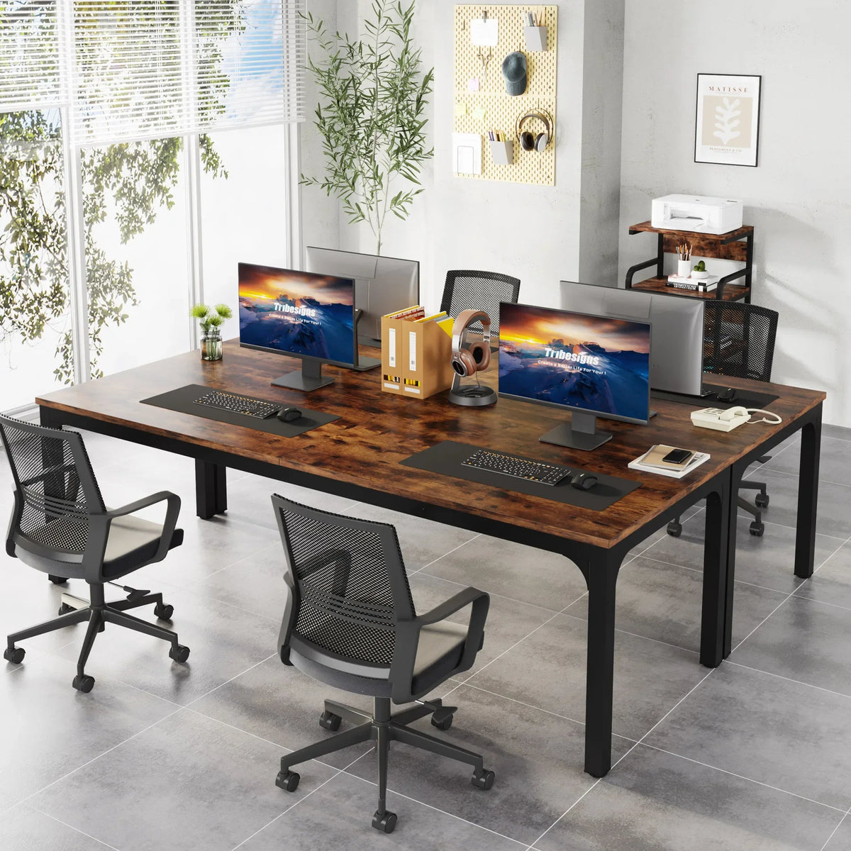 Tribesigns 78.7-Inch Extra Long Dual Workstation Desk for Home Office
