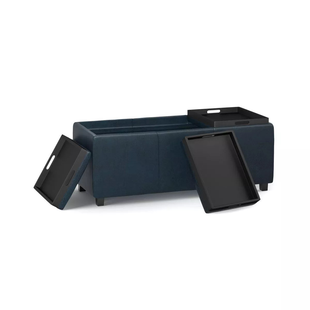 Franklin Storage Ottoman and Benches - Red