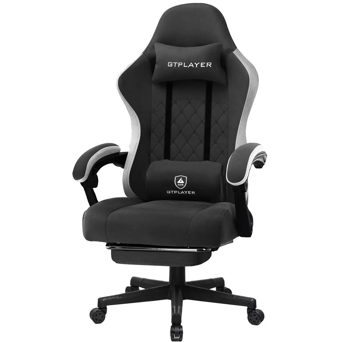 Gaming Chair Fabric Office Chair with Linkage Armrests Ergonomic Computer Chair