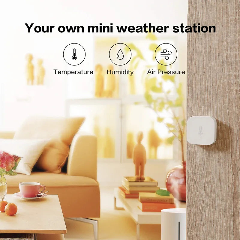 Smart Air Pressure Temperature Humidity Sensor Environment Zigbee Remote Control Work with Xiaomi Home Homekit Gateway Hub