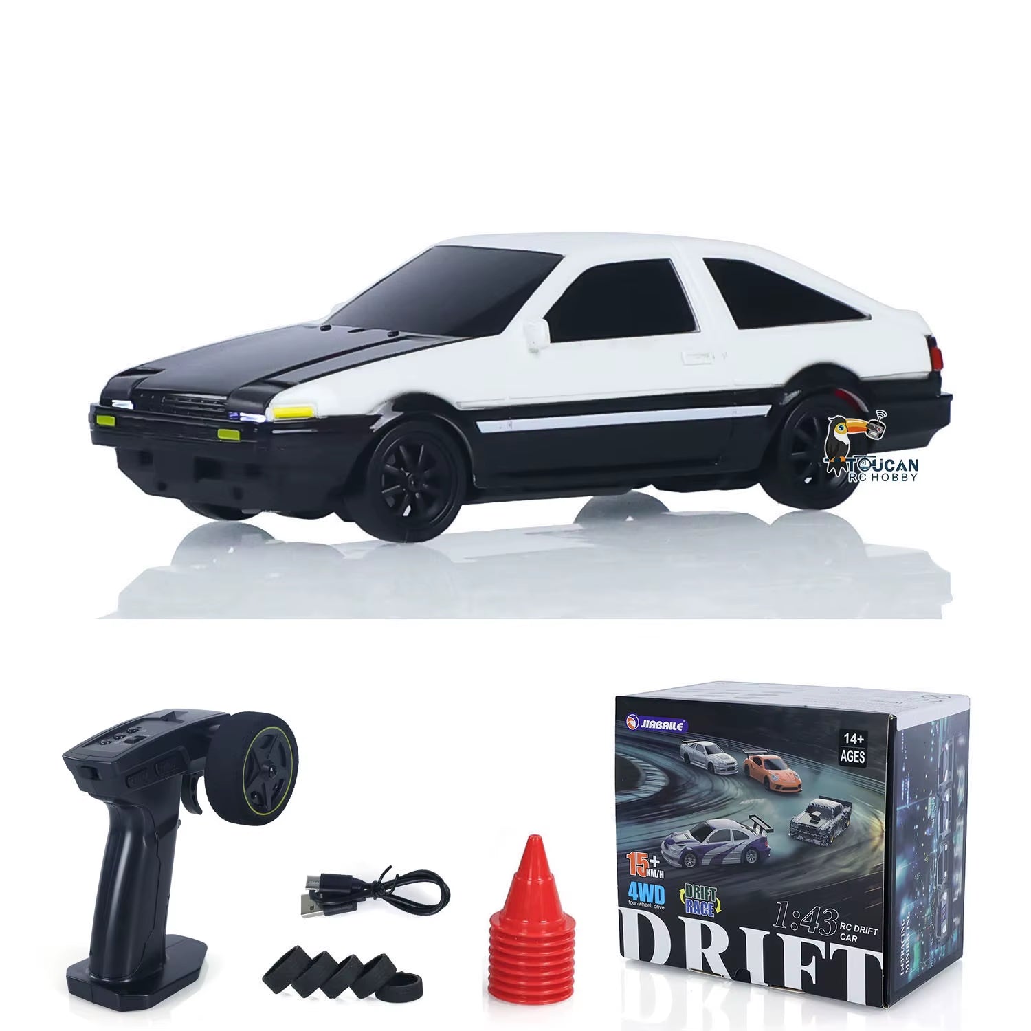 US Stock RC Drift Car 1/43 RTR Race 4WD Gyro Four-Wheel Drive Radio Control High Speed Model 2.4G Racing Drifting Cars Toy Model