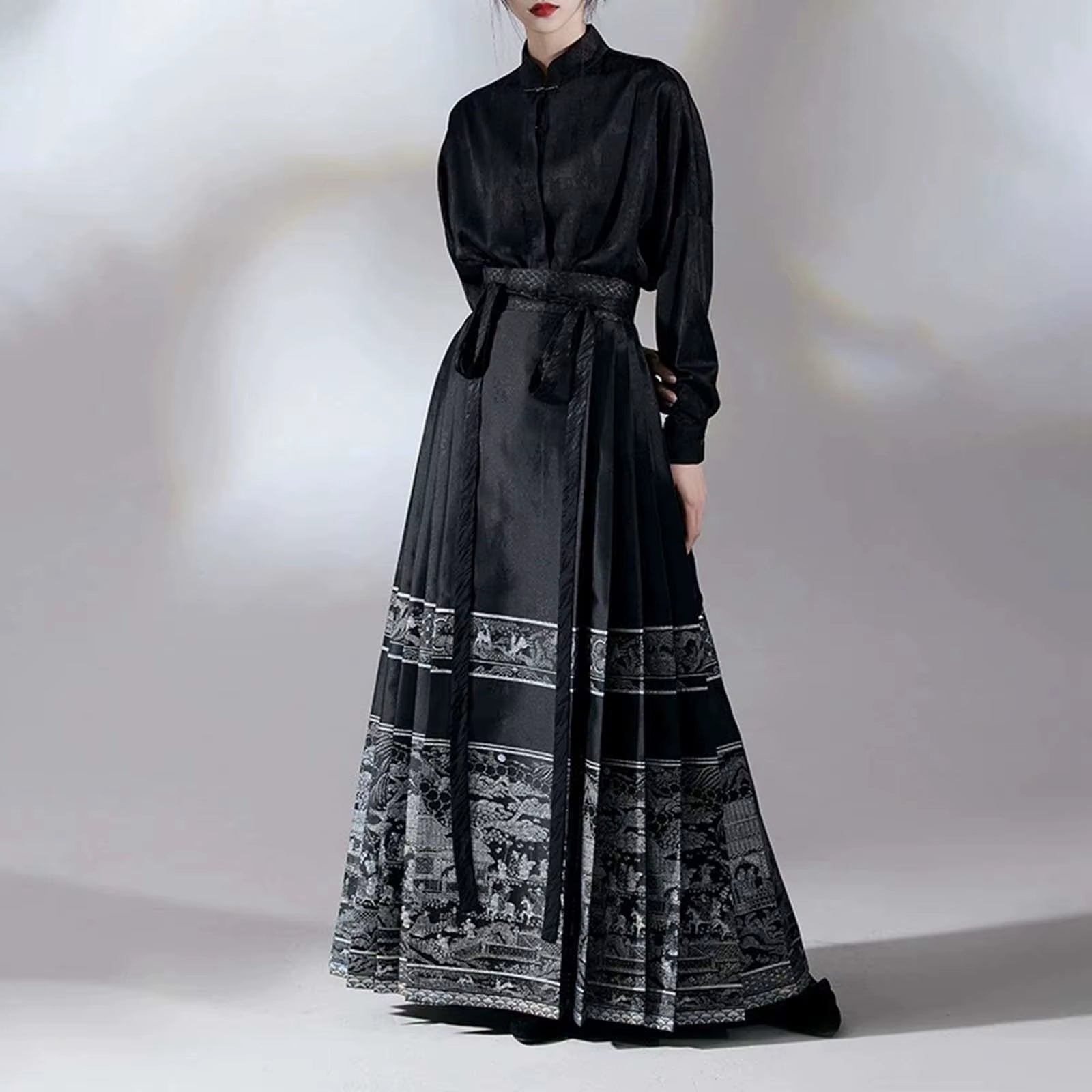 Long Skirts Vintage Y2K Skirt Horse Face Skirt Fashion Clothes Casual Ethnic Style Streetwear Elegant Chinese Hanfu Costume