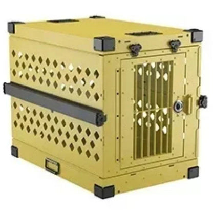 Heavy Duty Collapsible Dog Crate - Premium Aluminium Alloy for Medium to Large Breeds, Perfect for Travel and Camping