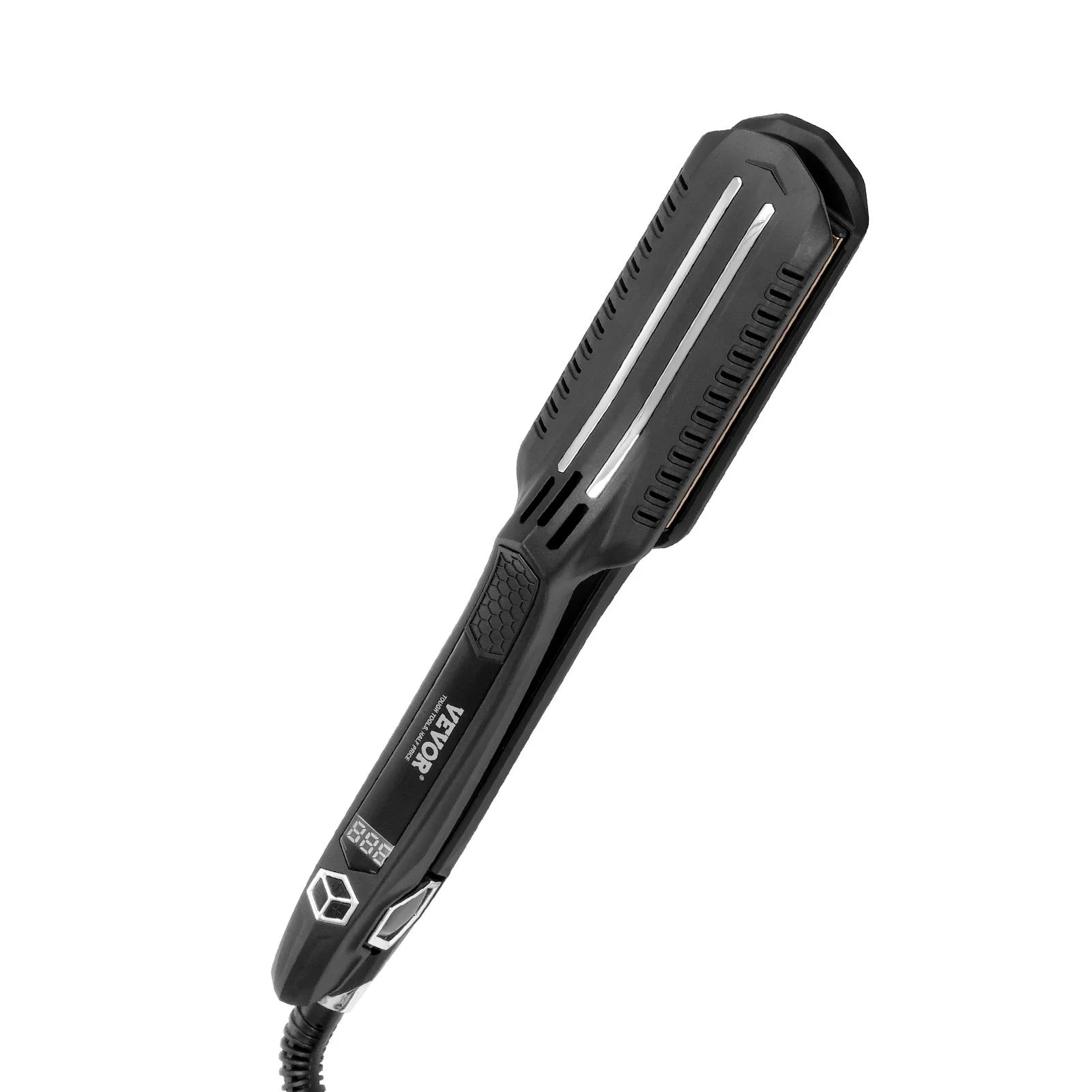 Hair Straightener, 1.5-Inch Titanium Flat Iron, Dual Infrared Hair Straightener Flat Iron with LCD Display and 19 Temp Levels -  Dual Voltage 110V/240V for Salon Home Travel Use