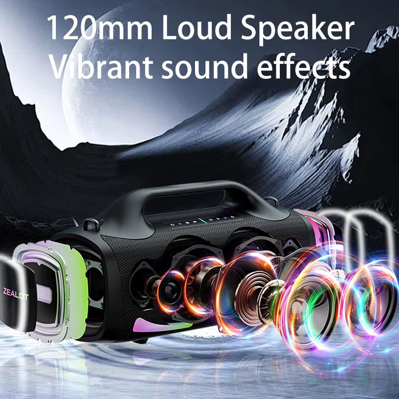 S79 100W Wireless Speaker, Outdoor Portable Subwoofer Speaker, Hifi Sound Quality,Dual Pairing, Fast Charging,24000Mah.