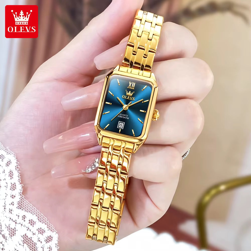 Luxury Brands Women'S Watches Trend Waterproof Simple Atmosphere Stainless Steel Quartz Wrist Watch Original Certification