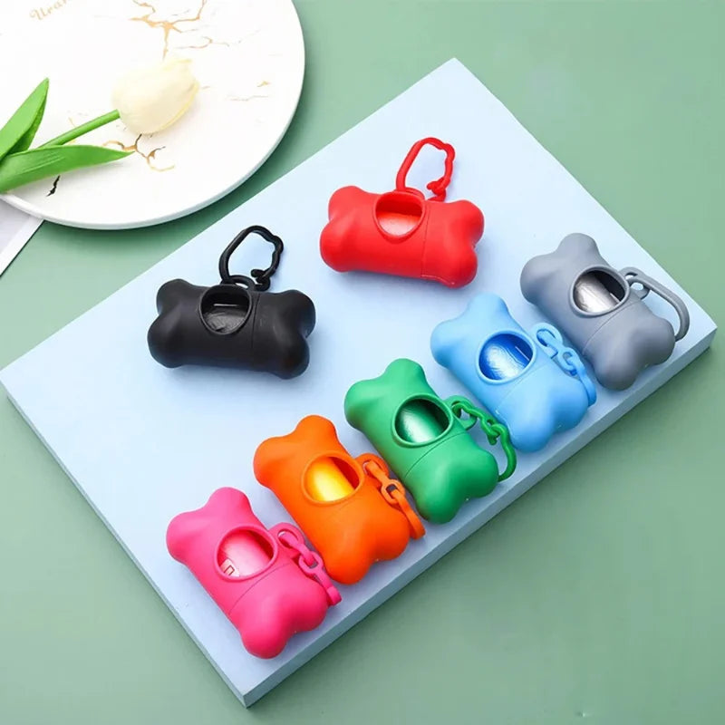 Bone-Shaped Pet Waste Bag Dispenser for Dogs - Convenient Cleaning Solution for Outdoor Use